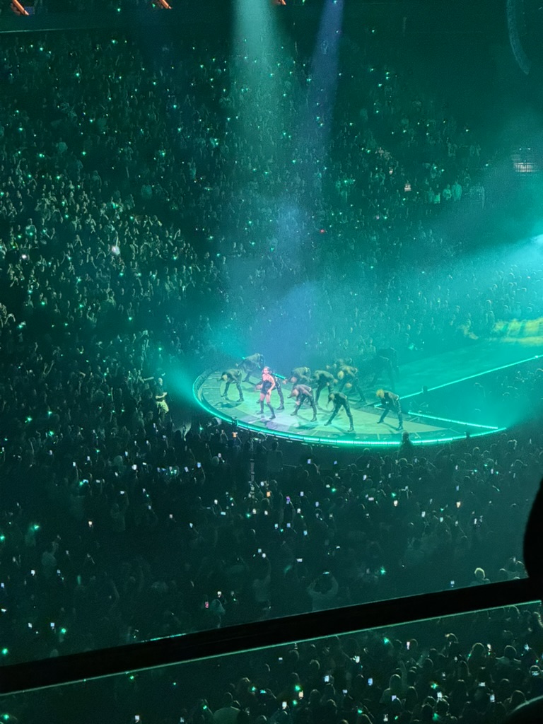 The view of the stage from my seat at the Lady Gaga concert